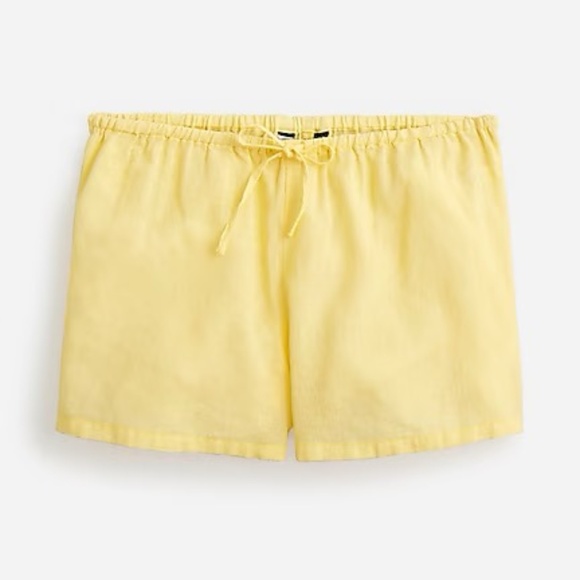 J Crew Linen Beach Shorts - Light Yellow - Size Medium NWT - Picture 3 of 3